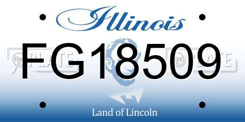 FG18509 Illinois License Plate