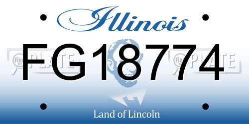 FG18774 Illinois License Plate