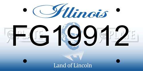 FG19912 Illinois License Plate