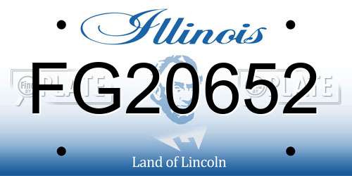 FG20652 Illinois License Plate