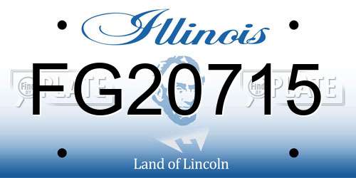 FG20715 Illinois License Plate