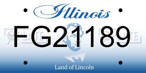 FG21189 Illinois License Plate