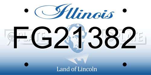 FG21382 Illinois License Plate