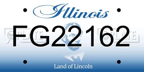FG22162 Illinois License Plate