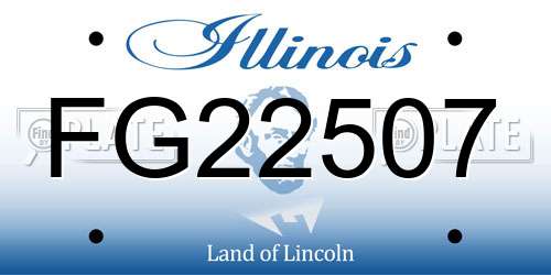 FG22507 Illinois License Plate