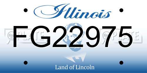 FG22975 Illinois License Plate