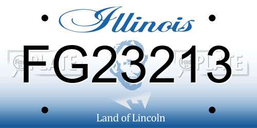 FG23213 Illinois License Plate