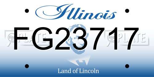 FG23717 Illinois License Plate
