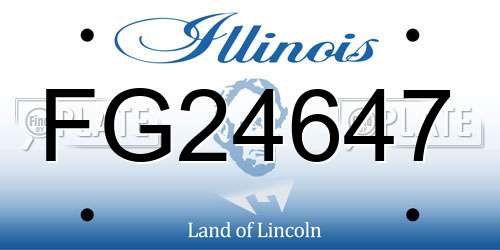 FG24647 Illinois License Plate