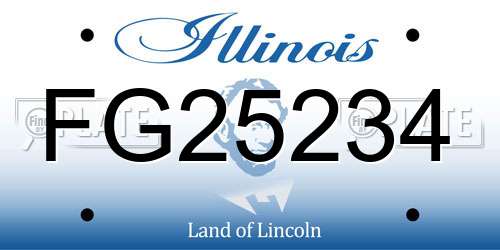 FG25234 Illinois License Plate