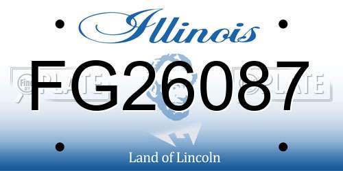 FG26087 Illinois License Plate
