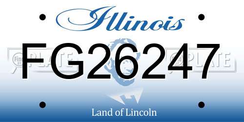FG26247 Illinois License Plate