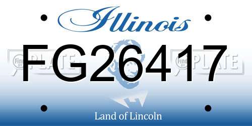 FG26417 Illinois License Plate