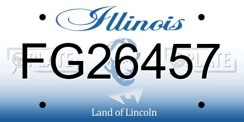 FG26457 Illinois License Plate
