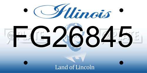 FG26845 Illinois License Plate
