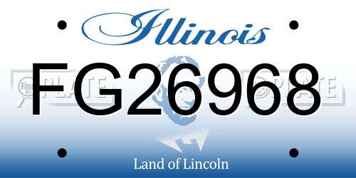 FG26968 Illinois License Plate