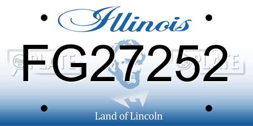 FG27252 Illinois License Plate