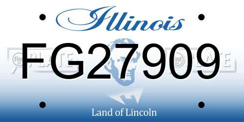 FG27909 Illinois License Plate