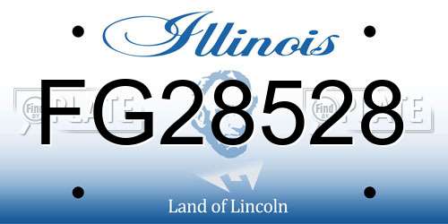 FG28528 Illinois License Plate