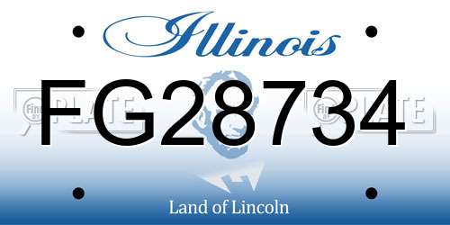 FG28734 Illinois License Plate