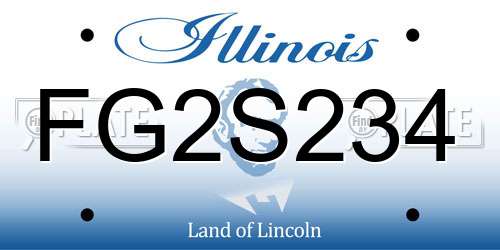 FG2S234 Illinois License Plate