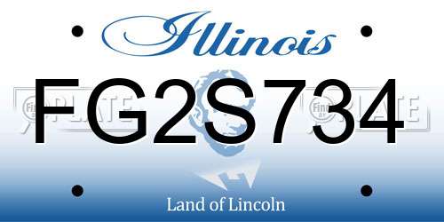 FG2S734 Illinois License Plate