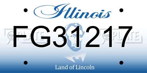 FG31217 Illinois License Plate