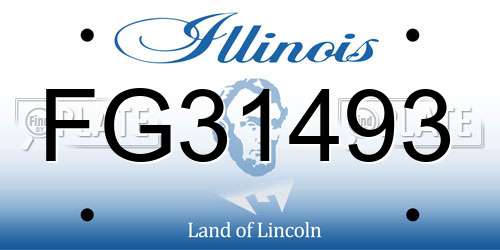 FG31493 Illinois License Plate