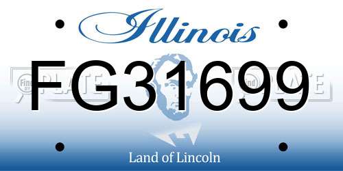 FG31699 Illinois License Plate