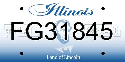 FG31845 Illinois License Plate