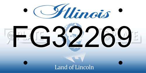 FG32269 Illinois License Plate