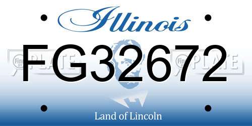 FG32672 Illinois License Plate