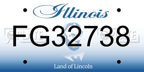 FG32738 Illinois License Plate