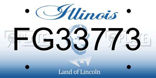 FG33773 Illinois License Plate