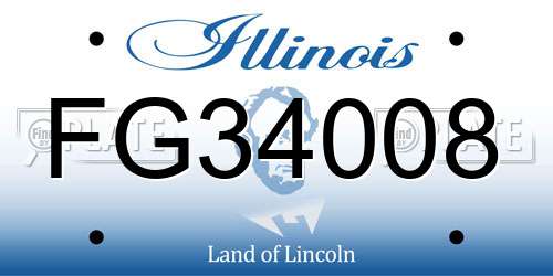 FG34008 Illinois License Plate