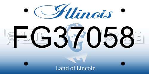 FG37058 Illinois License Plate