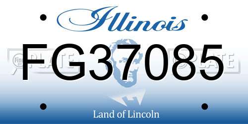 FG37085 Illinois License Plate