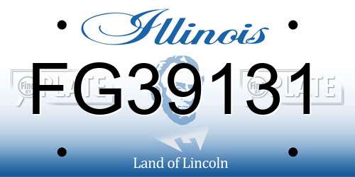 FG39131 Illinois License Plate