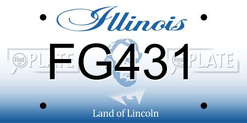 FG431 Illinois License Plate