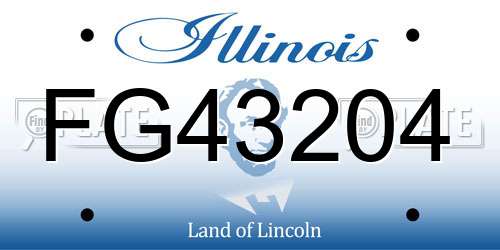 FG43204 Illinois License Plate