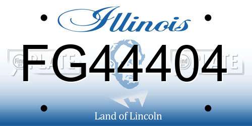 FG44404 Illinois License Plate