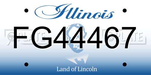FG44467 Illinois License Plate