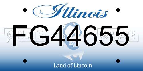 FG44655 Illinois License Plate
