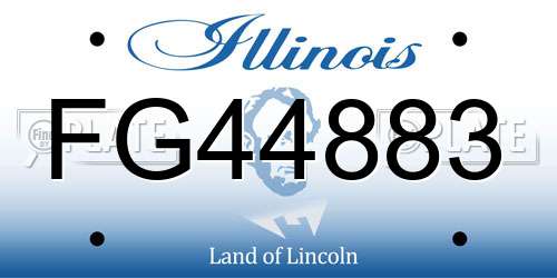FG44883 Illinois License Plate