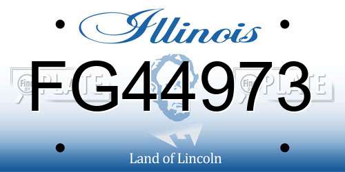 FG44973 Illinois License Plate