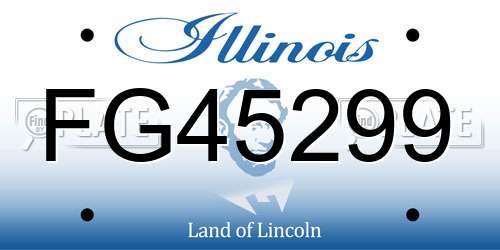 FG45299 Illinois License Plate