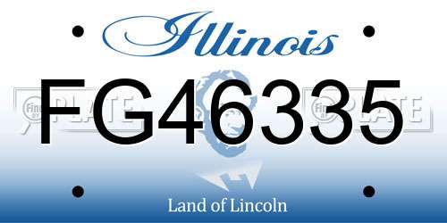 FG46335 Illinois License Plate