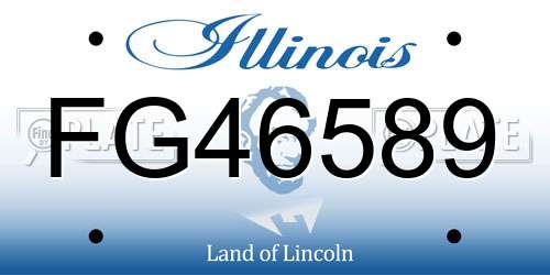 FG46589 Illinois License Plate