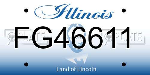 FG46611 Illinois License Plate