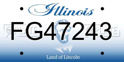 FG47243 Illinois License Plate